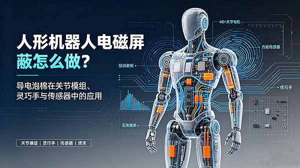 人形机器人电磁屏蔽”“关节模组、灵巧手、传感器、线束