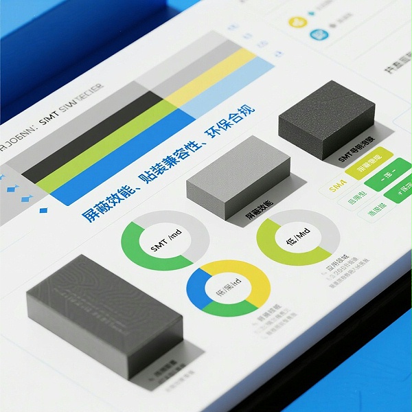 图表显示了导电泡沫 EMI 屏蔽在各个频率范围内的屏蔽效果