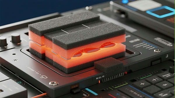 jimeng-2025-08-01-8672-图片展示包裹式导电泡棉在不同压缩率下的恢复情况。 可以用动画GIF或静态图片展示...