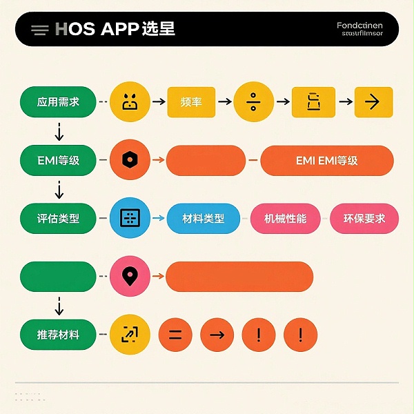 导电泡棉选型流程图，导电泡棉选型步骤指南，导电泡棉材料选择流程图