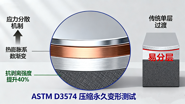 导电泡棉梯度过渡层结构：缓解热膨胀应力，提升镀层稳定性