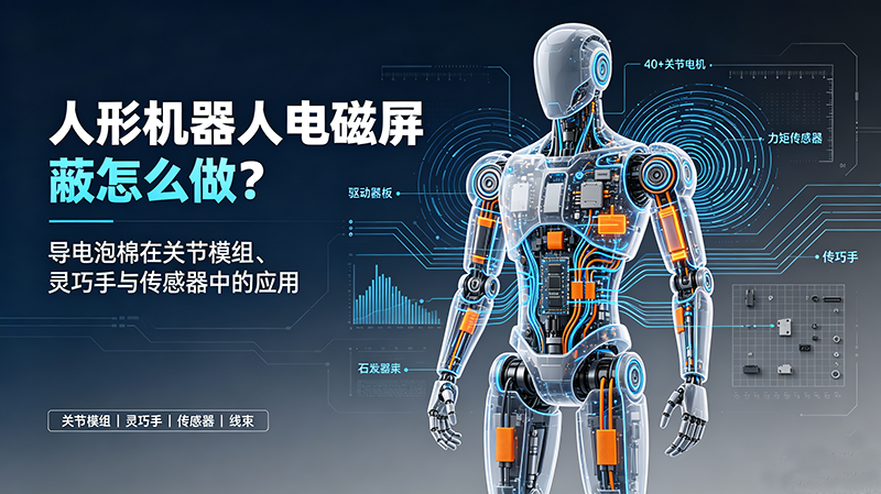 人形机器人电磁屏蔽”“关节模组、灵巧手、传感器、线束
