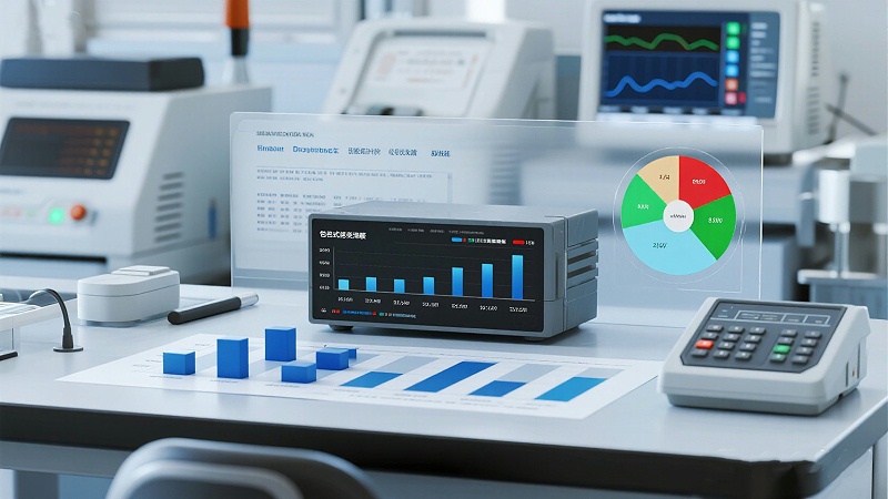 jimeng-2025-08-01-6817-图片展示包裹式导电泡棉在频段内的屏蔽效能测试数据。 使用条形图或雷达图展示屏蔽效...