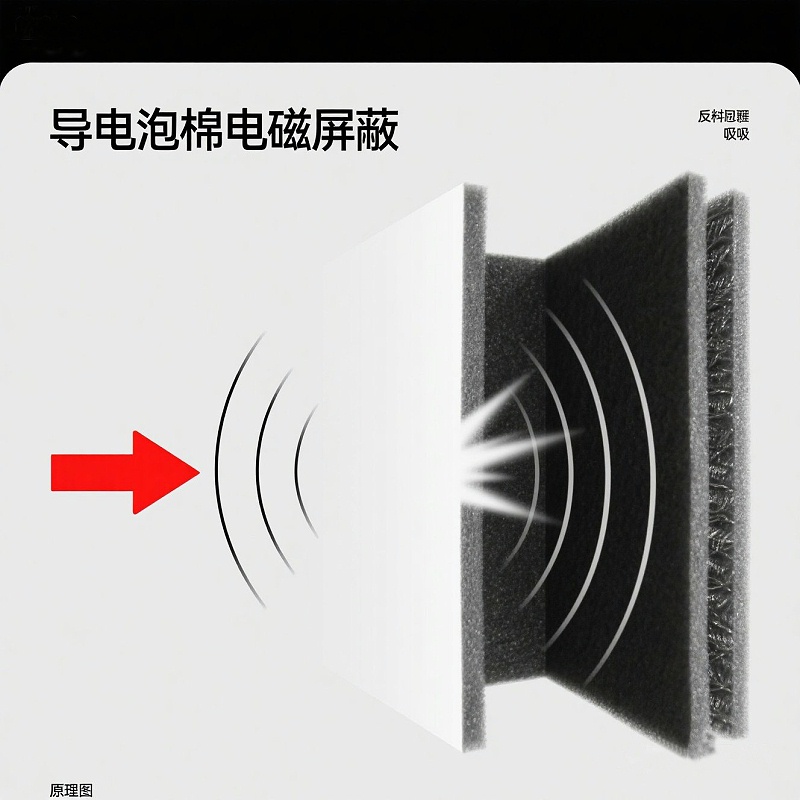 导电泡棉压缩回弹性演示图