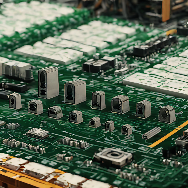 SMT导电泡棉PCB贴装结构图，康丽达SMT导电泡棉回流焊应用，SMT导电泡棉结构示意图