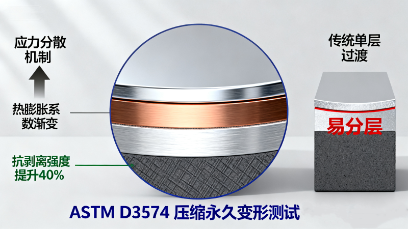 jimeng-2025-10-20-6036-科学技术插图风格，画面中央是一个放大的显微结构剖面图，显示多层涂层材料的横截面。...