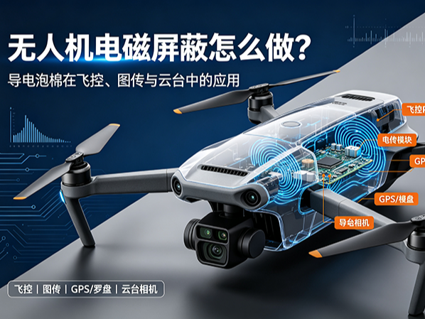 <i style='color:red'>无人机电磁屏蔽</i>怎么做？导电泡棉在飞控、图传与云台中的应用