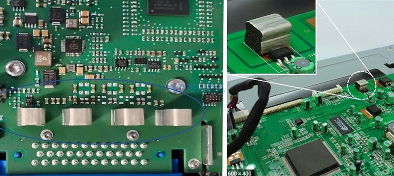 导电泡棉在pcb板上应用示意图
